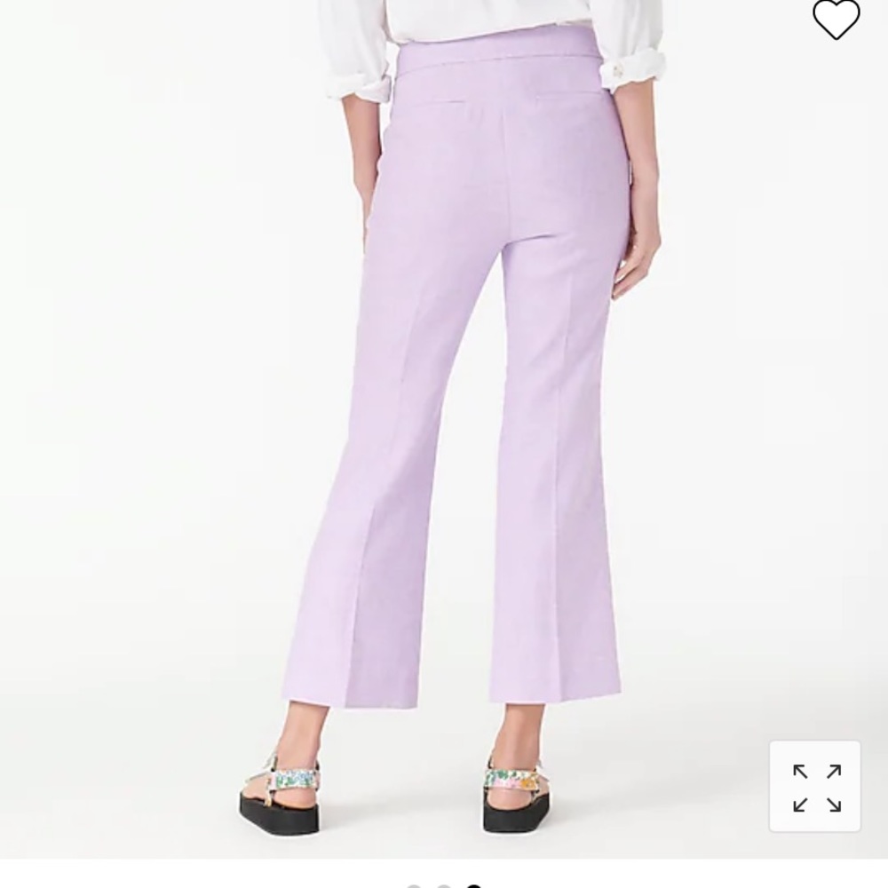 JCrew Hayden Kickout Crop Linen sz 4P